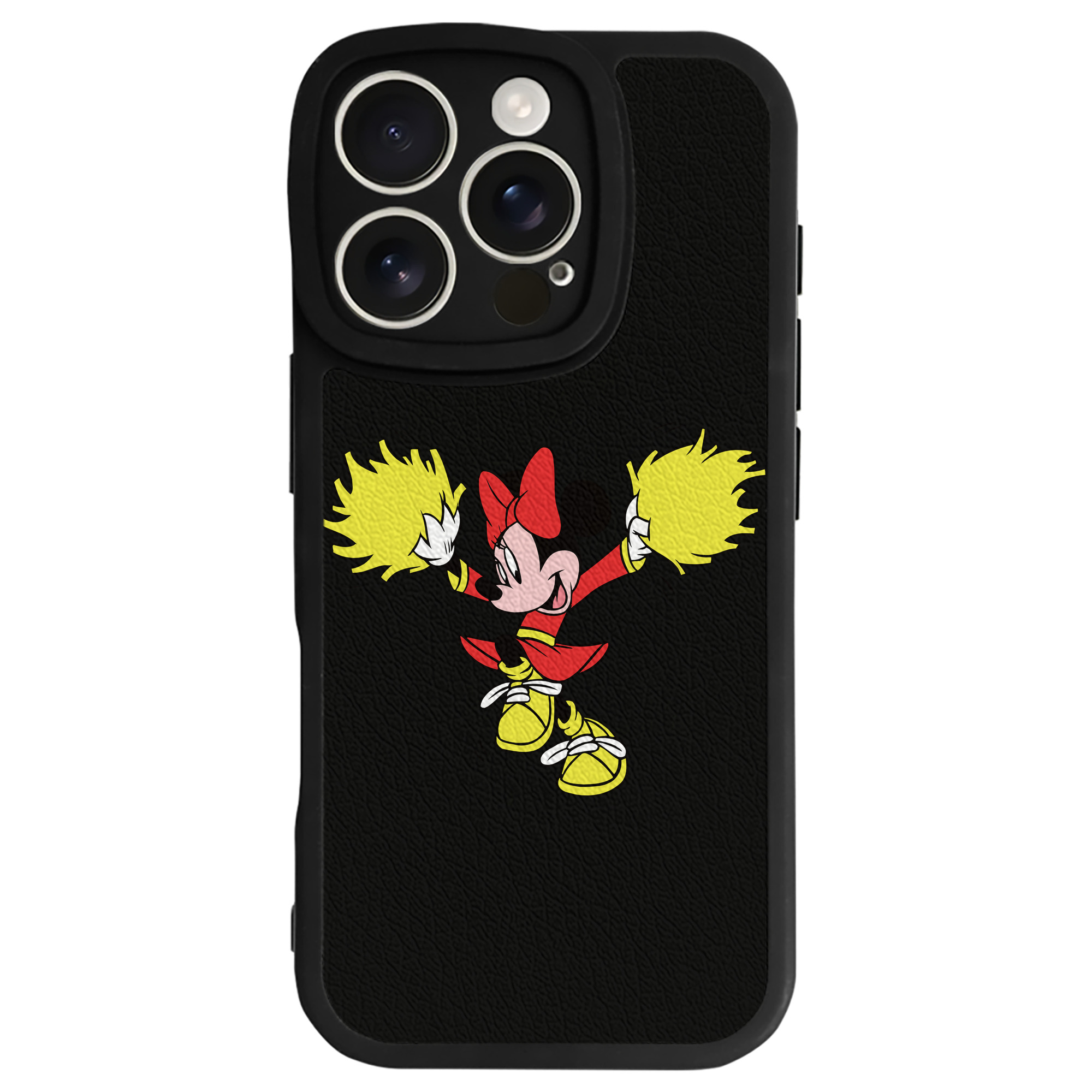 （画像用） ミッキーマウス Mickey Mouse 【iPhone 16シリーズ対応】シリコンスマホケース（レザー調） 材質：シリコン